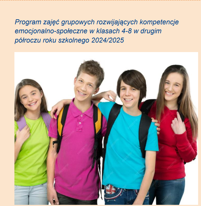 Program zajęć rozwijających kompetencje emocjonalno-społeczne kl.4-8