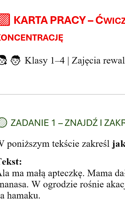 KARTY PRACY NA ZAJĘCIA REWALIDACYJNE KL.1-4 72 STRONY - obrazek 4