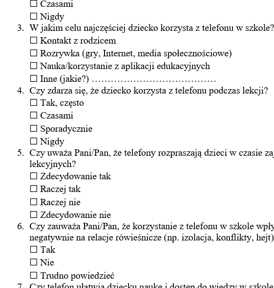 ZESTAW 3 ANKIET-SMARTFONY I PROBLEMY Z NAUKĄ - obrazek 10