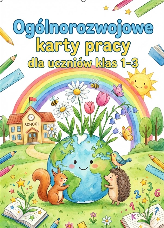 OGÓLNOROZWOJOWE Wiosenne karty pracy dla klas 1-3  67 stron