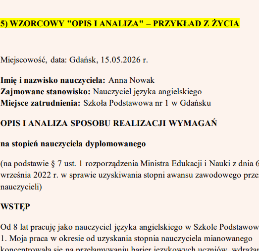 AWANS NA NAUCZYCIELA DYPLOMOWANEGO-Ebook - obrazek 6