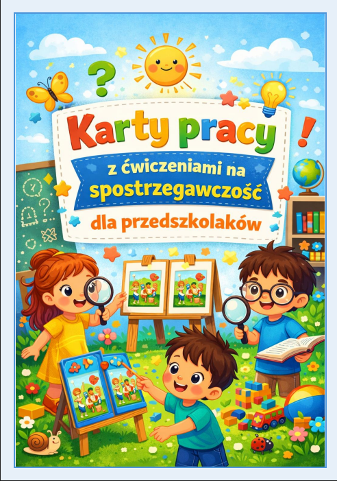 50 kolorowych kart z ćwiczeniami dla przedszkolaków