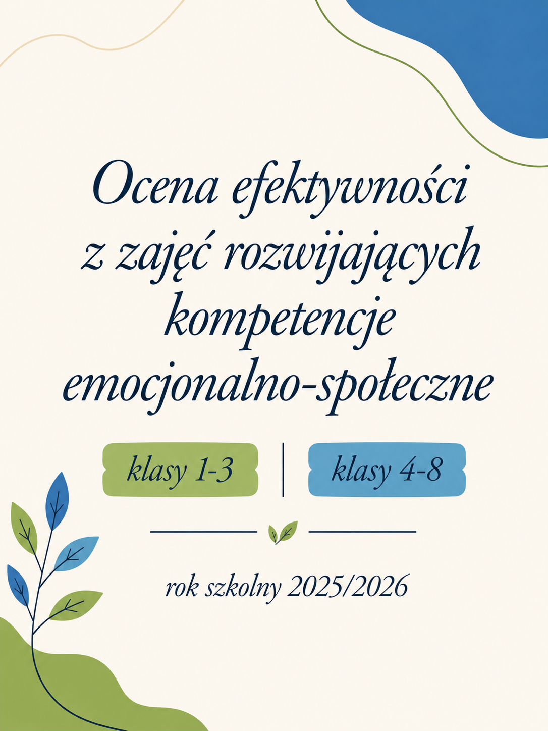 Zajęcia rozwijające kompetencje emocjonalno-społeczne roczne sprawozdanie