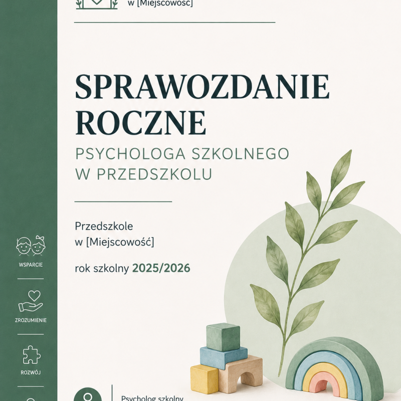 Psycholog przedszkolny -sprawozdanie roczne 2025/2026