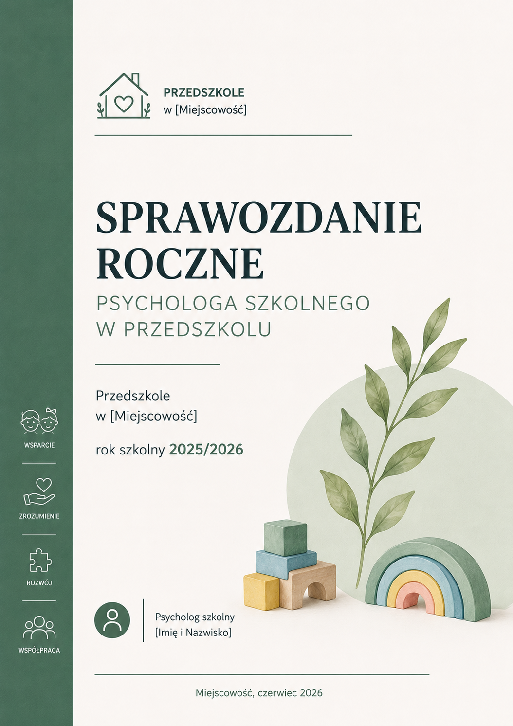 Psycholog przedszkolny -sprawozdanie roczne 2025/2026
