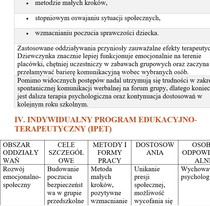 IPET i WOPFU-EWALUACJA ROCZNA Przedszkole - obrazek 5