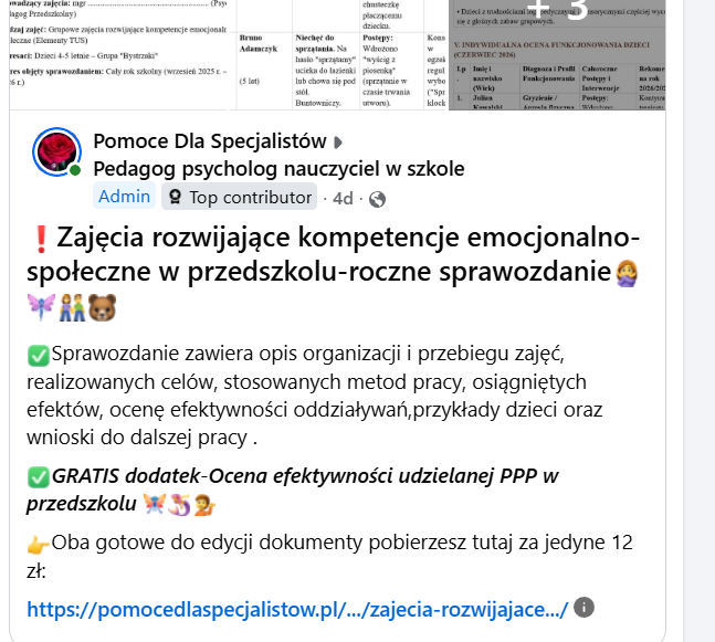 Sprawozdanie roczne z zajęć korekcyjno-kompensacyjnych i rozwijających kreatywność z pracy w przedszkolu - obrazek 3