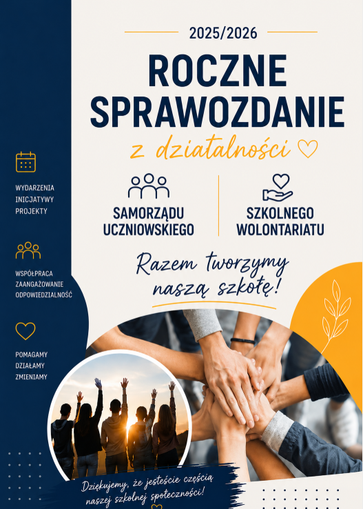SAMORZĄD UCZNIOWSKI I SZKOLNY WOLONTARIAT-Roczne sprawozdanie