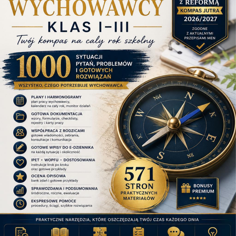 Niezbędnik wychowawcy klas I–III 2026/2027 + GRATIS szkolenie o reformie