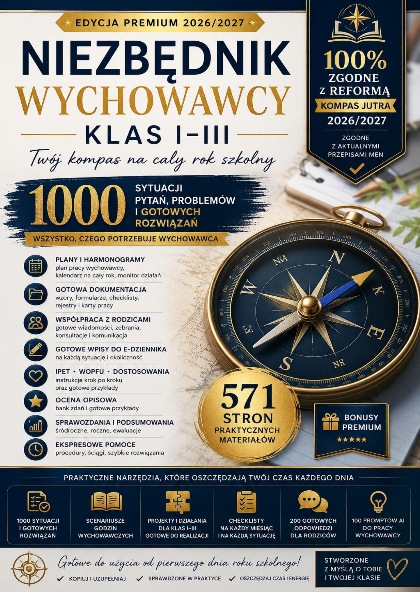 Niezbędnik wychowawcy klas I–III 2026/2027 + GRATIS szkolenie o reformie