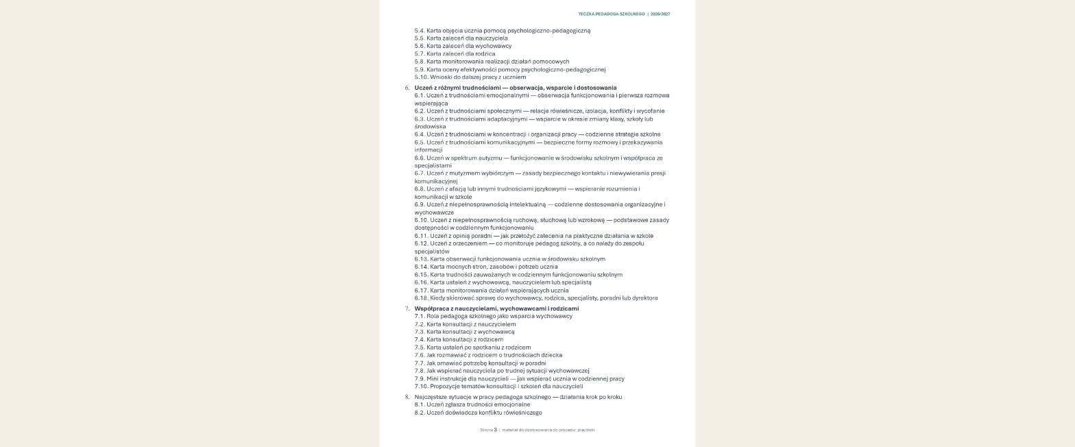 Teczka pedagoga szkolnego 2026/2027 + GRATIS Teczka Premium - obrazek 2