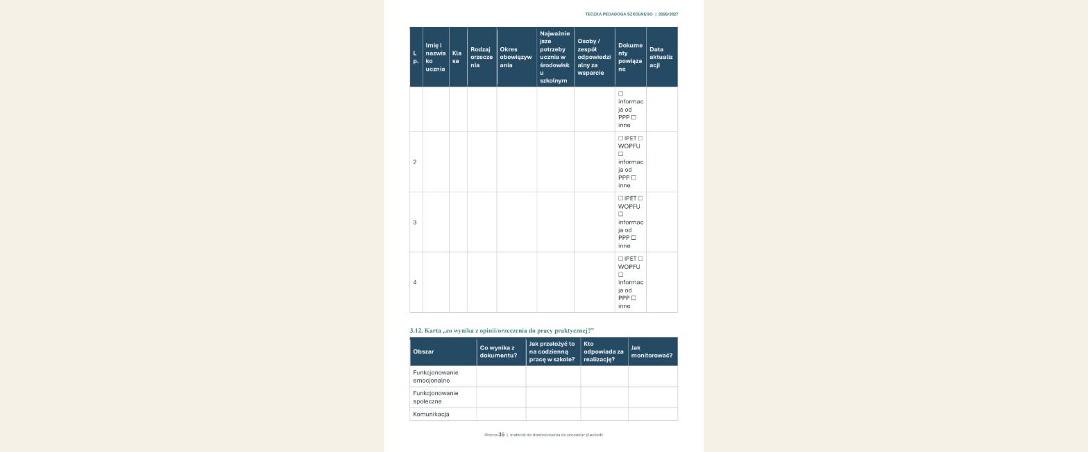 Teczka pedagoga szkolnego 2026/2027 + GRATIS Teczka Premium - obrazek 4