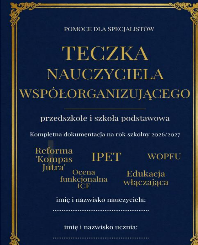 Teczka nauczyciela współorganizującego 2026/2027 + GRATIS Zeszyt na start