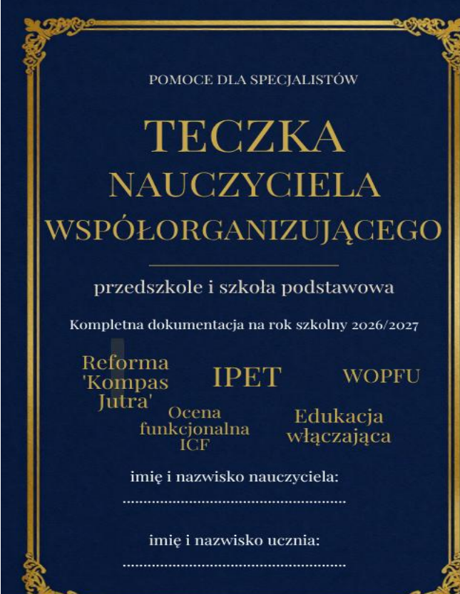 Teczka nauczyciela współorganizującego 2026/2027 + GRATIS Zeszyt na start