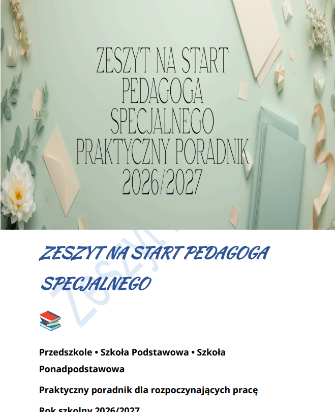 Teczka pedagoga specjalnego 2026/2027 + GRATIS Zeszyt na start - obrazek 8