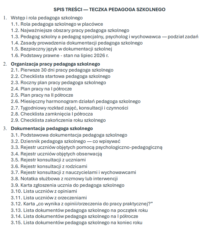 Teczka pedagoga szkolnego 2026/2027 + GRATIS Teczka Premium - obrazek 21