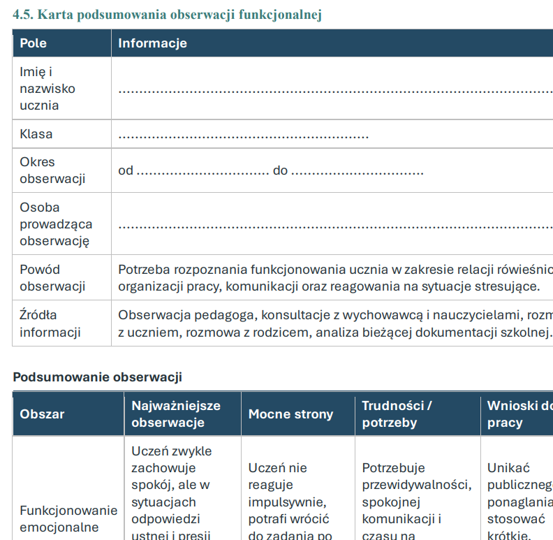 Teczka pedagoga szkolnego 2026/2027 + GRATIS Teczka Premium - obrazek 14