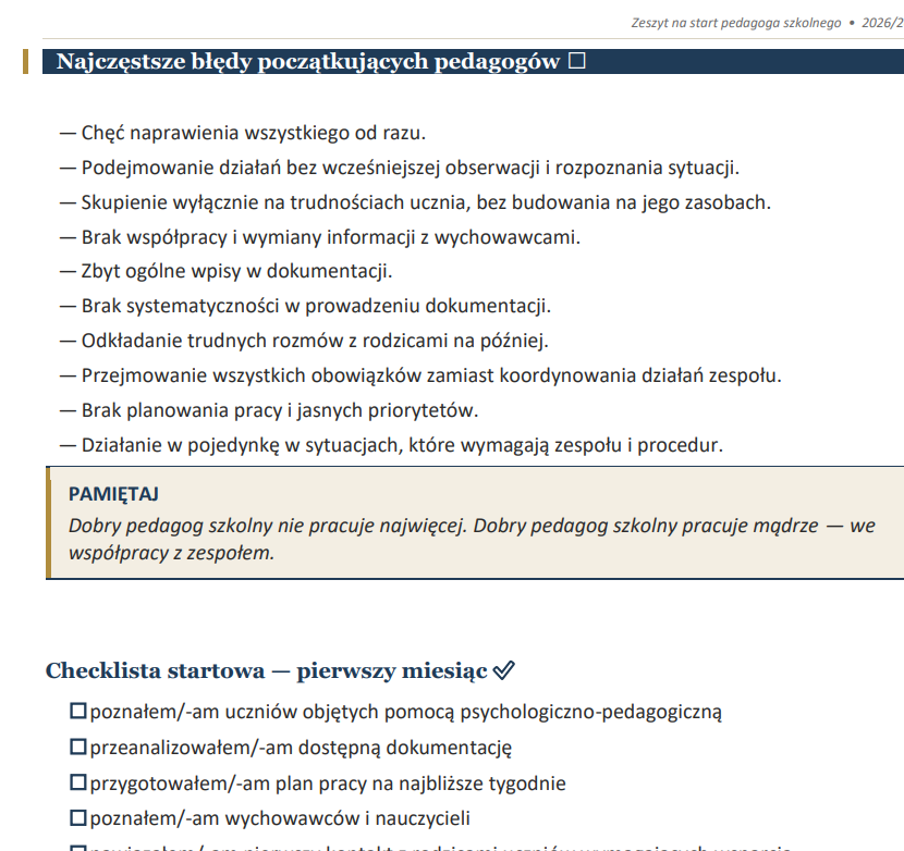 Teczka pedagoga szkolnego 2026/2027 + GRATIS Teczka Premium - obrazek 8