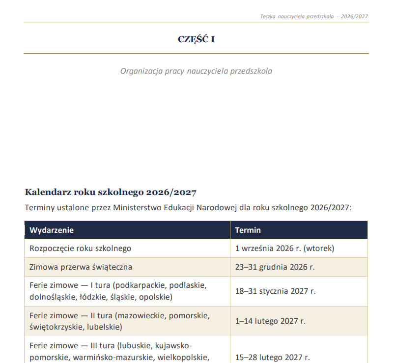 TECZKA NAUCZYCIELA WYCHOWANIA PRZEDSZKOLNEGO 2026/2027 - obrazek 5