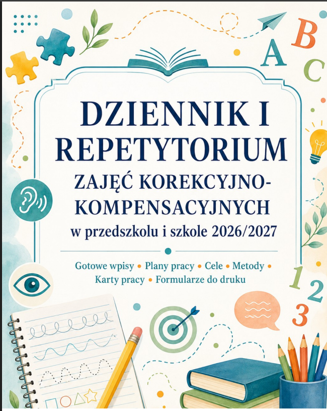 Zajęcia korekcyjno-kompensacyjne dziennik+karty pracy PAKIET