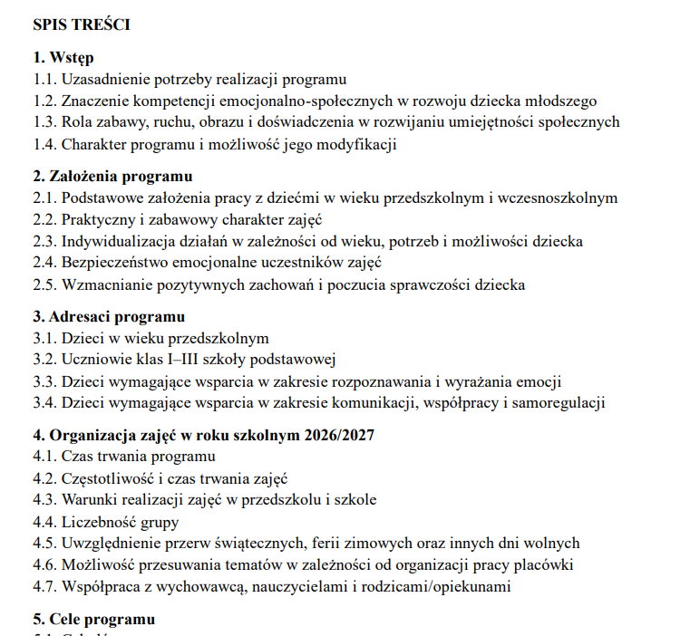 Dziennik i programy zajęć rozwijających kompetencje emocjonalno-społeczne 2026 - obrazek 7