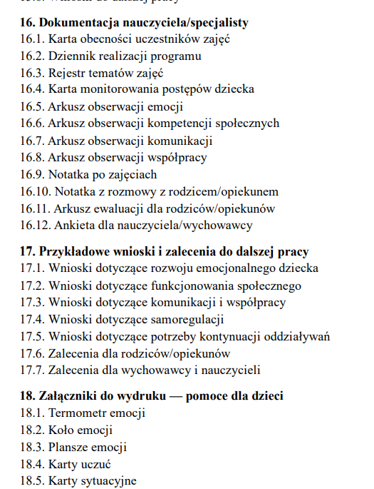 Dziennik i programy zajęć rozwijających kompetencje emocjonalno-społeczne 2026 - obrazek 4