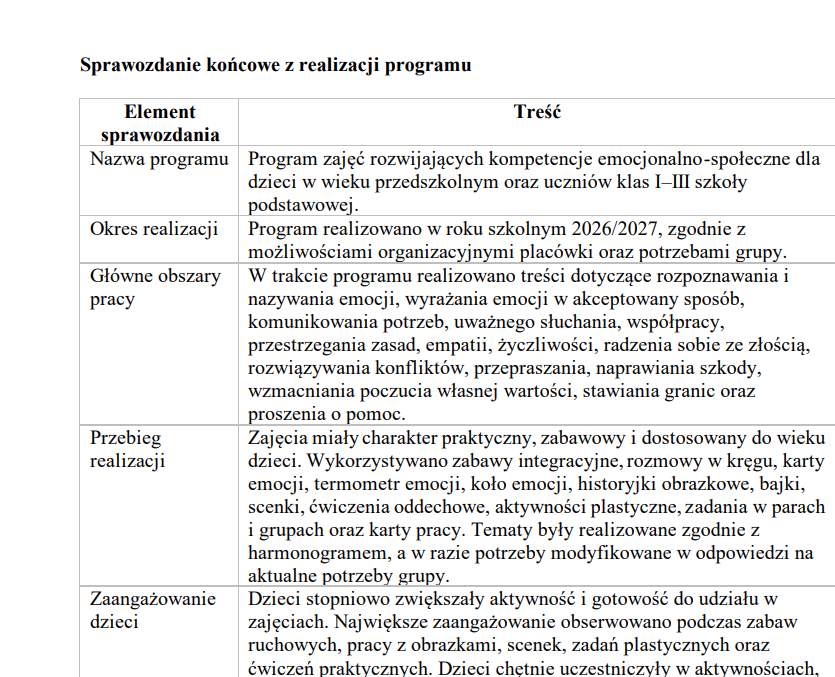 Dziennik i programy zajęć rozwijających kompetencje emocjonalno-społeczne 2026 - obrazek 2