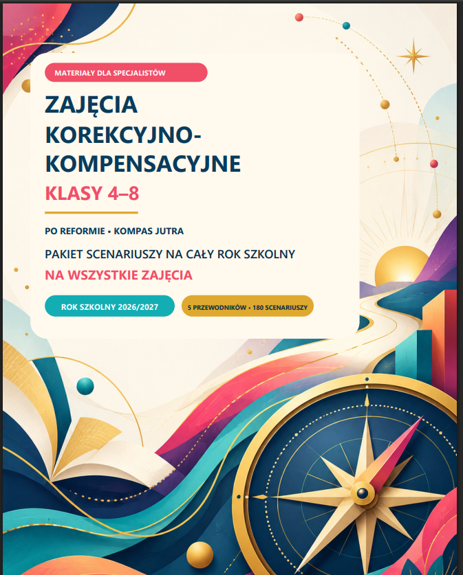 Zajęcia korekcyjno-kompensacyjne kl.4-8 pakiet na cały rok szkolny 2026/2027,Kompas jutra