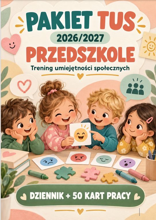 Okładka: Pakiet TUS 2026/2027 przedszkole, dziennik i 50 kart pracy
