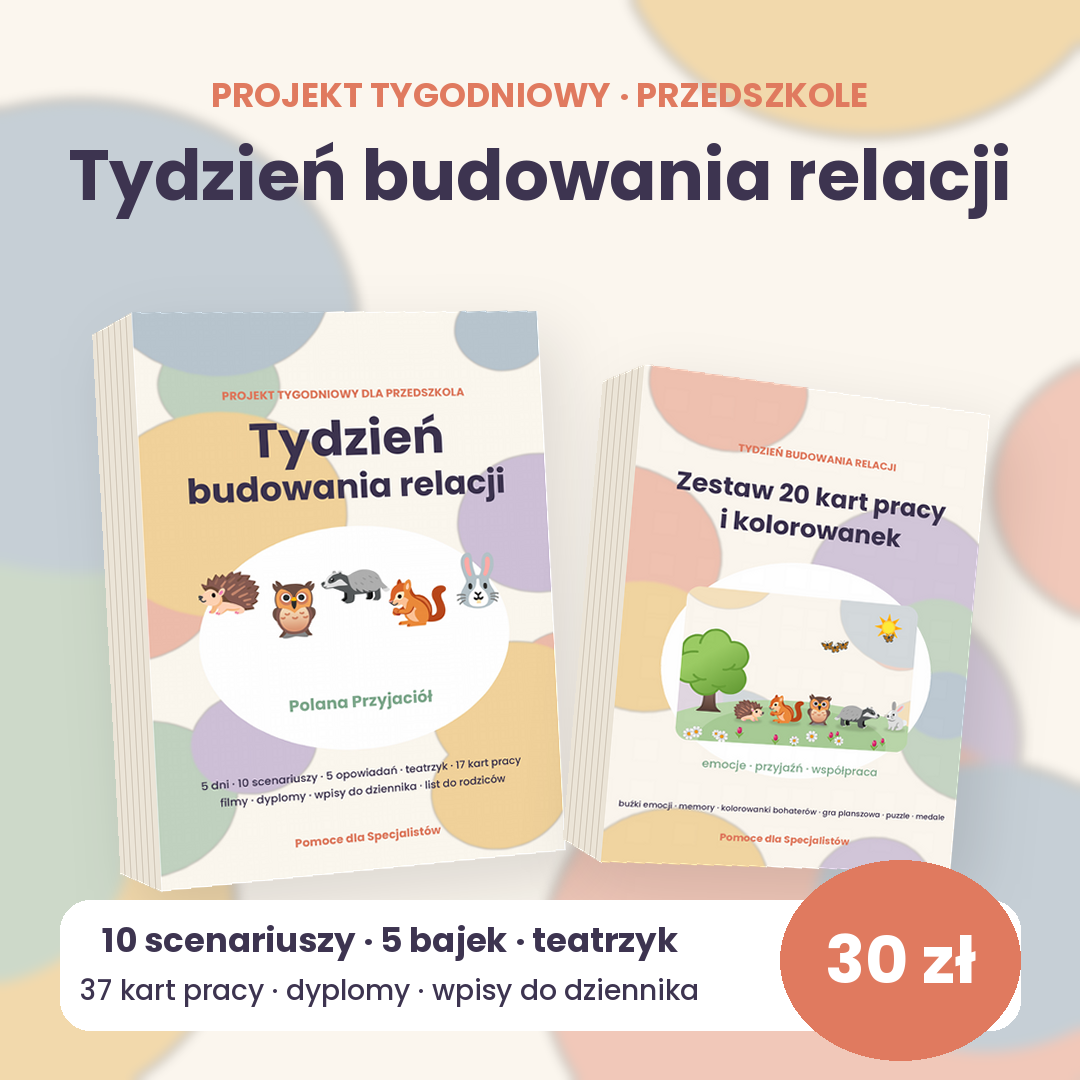 Tydzień budowania relacji — projekt dla przedszkola z gotowymi scenariuszami na 5 dni + 20 kart pracy - obrazek 10