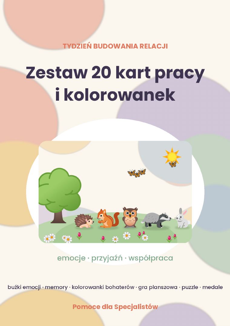 Tydzień budowania relacji — projekt dla przedszkola z gotowymi scenariuszami na 5 dni + 20 kart pracy - obrazek 3