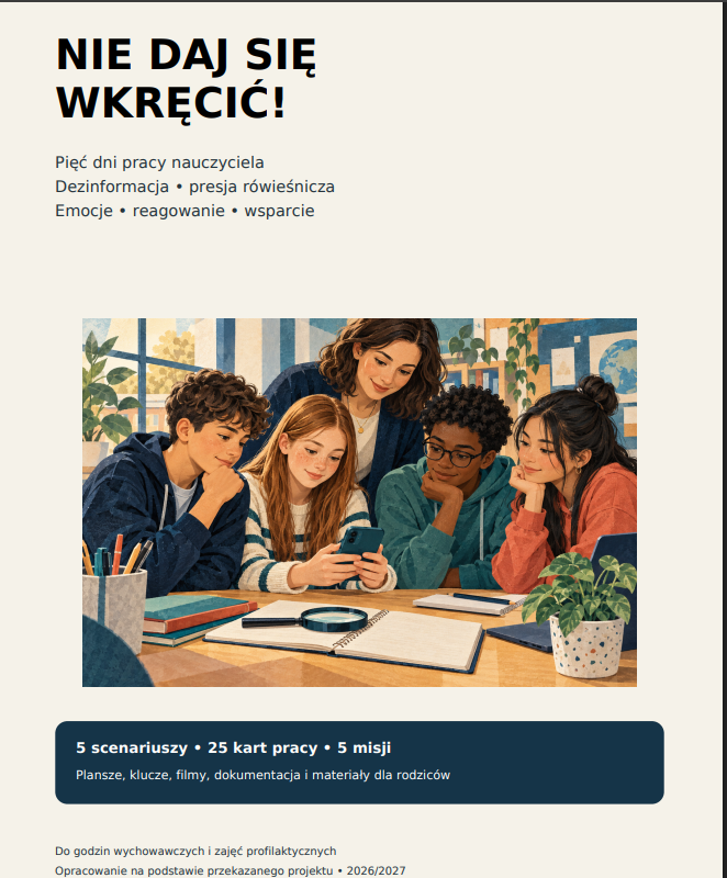 NIE DAJ SIĘ WKRĘCIĆ!❗️❗️❗️ Projekt edukacyjno-profilaktyczny dla klas IV–VIII 💙