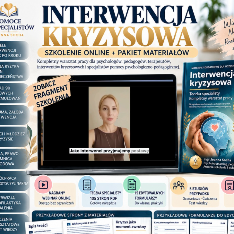 INTERWENCJA KRYZYSOWA-Szkolenie,materiały i certyfikat