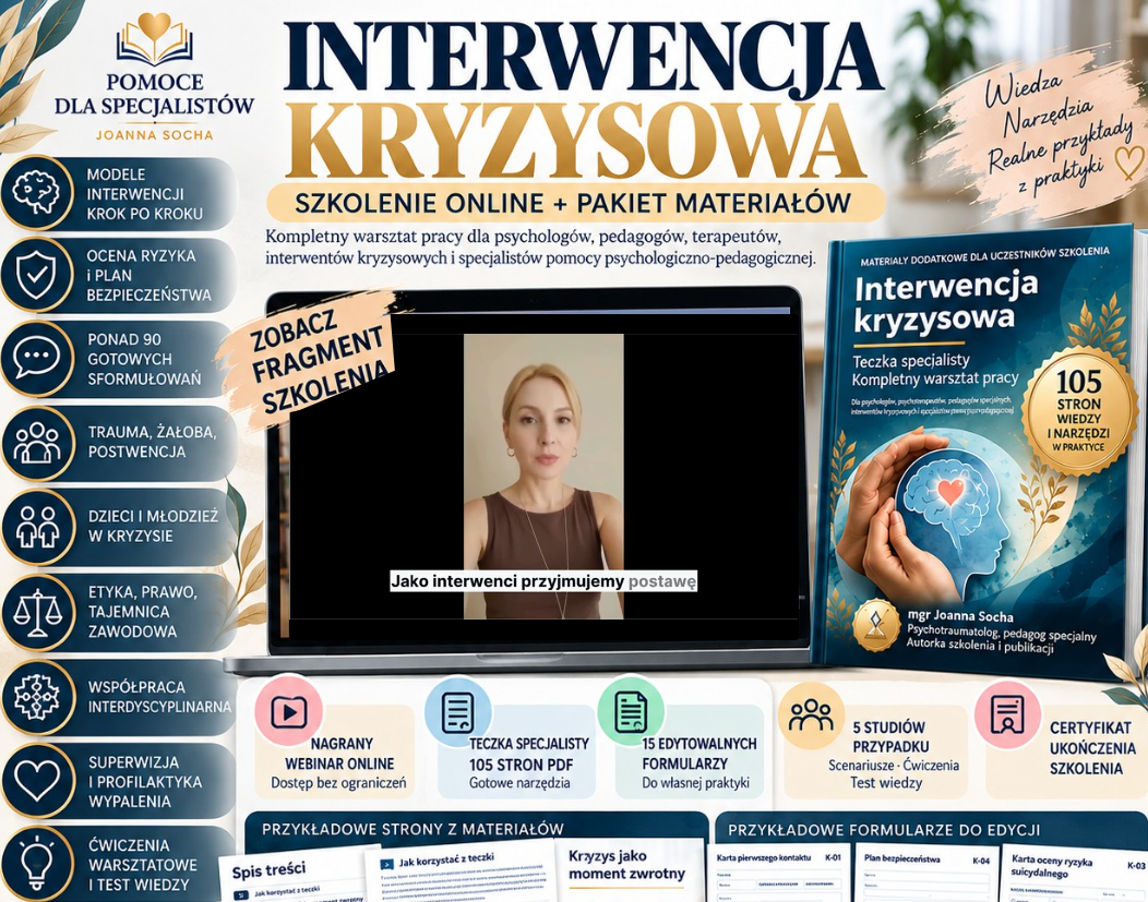 INTERWENCJA KRYZYSOWA-Szkolenie,materiały i certyfikat