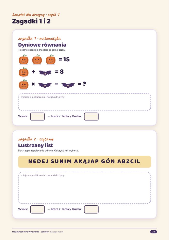 Zagadki escape room
