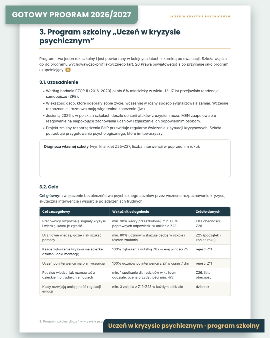 UCZEŃ W KRYZYSIE PSYCHICZNYM – szkolenie wideo 32 min, publikacja 69 stron i certyfikat - obrazek 5